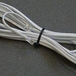 Kabel m/RJ10-kontakt, 6 m
